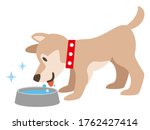 illustration of a dog drinking... | Shutterstock .eps vector #1762427414