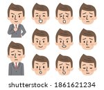 variation set of male facial... | Shutterstock .eps vector #1861621234
