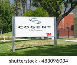 Small photo of PASADENA, CA/USA - SEPTEMBER 5, 2016: Cogent Systems manufacting facility and sign. Cogent Systems, Inc. is a manufacturer of automated fingerprint identification systems (AFIS).
