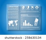 web page infographic glass | Shutterstock .eps vector #258630134