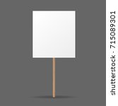 wooden sign. white sign. vector ... | Shutterstock .eps vector #715089301