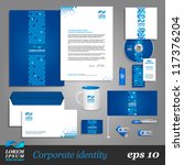 blue corporate identity... | Shutterstock .eps vector #117376204