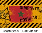 flag of morocco on grunge... | Shutterstock . vector #1681985584