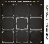decorative square frames... | Shutterstock .eps vector #679013341