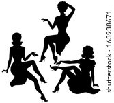 Silhouettes Of Beautiful Pin Up ...