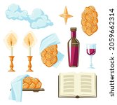 set of shabbat shalom religious ... | Shutterstock .eps vector #2059662314