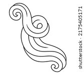 wave line curl. monochrome... | Shutterstock .eps vector #2175405171