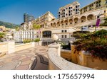 Empty street view of Monaco