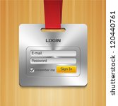 login form page with brushed... | Shutterstock .eps vector #120440761