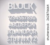 vector 3d font with shadow | Shutterstock .eps vector #262876664