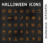 Vector Halloween Outline Icons