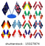 flags. uk  hungary  latvia ... | Shutterstock . vector #15327874