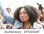 Small photo of NEW YORK CITY - JULY 17 2015: Million March NYC staged a rally at Columbus Circle & march to commemorate the one year anniversary of Eric Garner's death. Several arrests ensued
