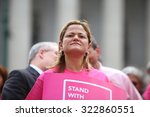 Small photo of NEW YORK CITY - SEPTEMBER 29 2015: Activists and directors of Planned Parenthood, NYC, gathered in Foley Square along with NYC first lady Chirlane McCray. NYCC speaker Melissa Mark-Viverito
