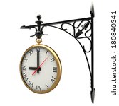 vintage street clock. isolated... | Shutterstock . vector #180840341