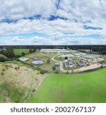 Small photo of aerial panoramic view of Desborough Island Water Works treatment plant in shepperton uk