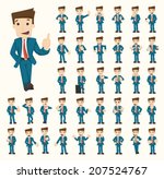 set of businessman characters... | Shutterstock .eps vector #207524767
