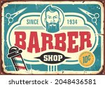 Barber Shop Retro Sign Design...