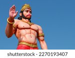 Small photo of Hanuman blesses with a gesture. Devotee of Rama and hero of the Ramayana. Close-up.