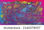 glitch distorted geometric... | Shutterstock .eps vector #2160378557