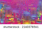 glitch distorted geometric... | Shutterstock .eps vector #2160378561