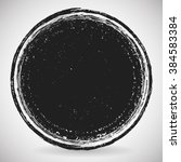 circle retro shape. black stamp.... | Shutterstock .eps vector #384583384