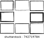 vector frames. rectangles for... | Shutterstock .eps vector #742719784