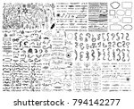 hand drawn set of design... | Shutterstock .eps vector #794142277