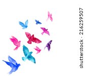 watercolor birds. | Shutterstock .eps vector #216259507