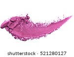pink eye shadow crushed cosmetic isolated on white background