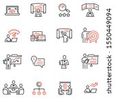 vector set of linear icons... | Shutterstock .eps vector #1550449094