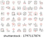 vector set of linear icons... | Shutterstock .eps vector #1797117874