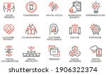 vector set of linear icons... | Shutterstock .eps vector #1906322374