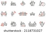 vector set of linear icons... | Shutterstock .eps vector #2118731027