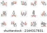 vector set of linear icons... | Shutterstock .eps vector #2164317831