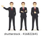 set of business man in... | Shutterstock .eps vector #416822641