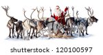 Santa Claus Are Near His Deer...