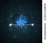 heart pulsating rhythm graph... | Shutterstock . vector #1235114854