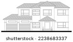 2d Cad Luxurious Two Story...