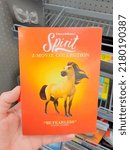 Small photo of San Diego, CA - July 2, 2022: DreamWorks Spirit DVD 2 movie set seen inside a department store.