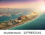 Palm Island in Dubai, aerial view
