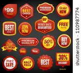 set of vector badges and... | Shutterstock .eps vector #110987774