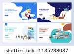 set of web page design... | Shutterstock .eps vector #1135238087