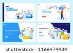 set of web page design... | Shutterstock .eps vector #1166474434