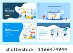 set of web page design... | Shutterstock .eps vector #1166474944