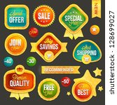 set of badges and stickers | Shutterstock .eps vector #128699027