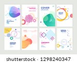 set of brochure  annual report  ... | Shutterstock .eps vector #1298240347