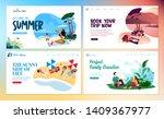 set of flat design web page... | Shutterstock .eps vector #1409367977