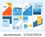 set of brochure  annual report  ... | Shutterstock .eps vector #1721072914