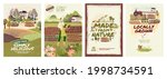 set of organic food poster... | Shutterstock .eps vector #1998734591